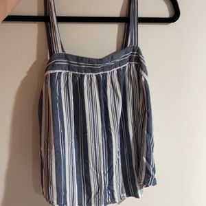 Striped blue and white tank top.